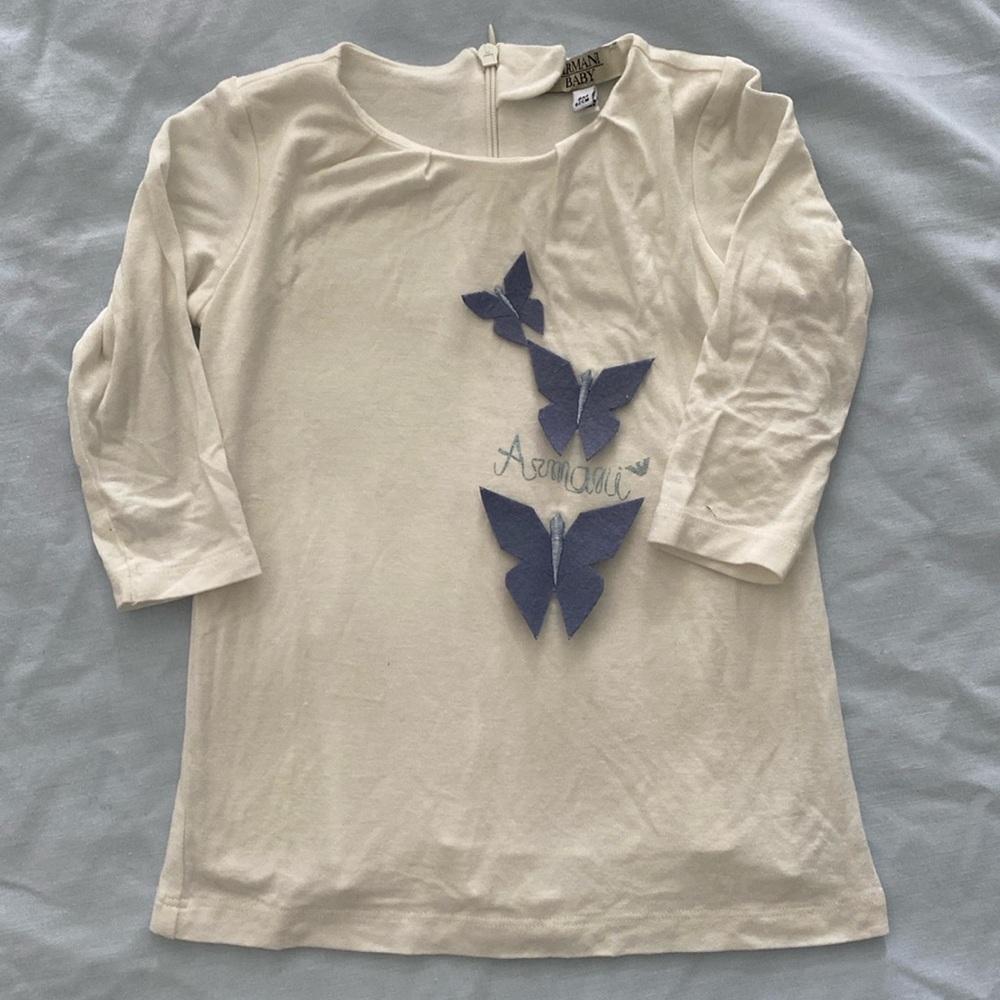 ARMANI BABY - Authentic Like New - Baby Girls Dress with Butterfly detail
